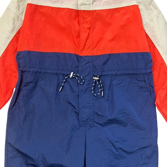 Urban Outfitters Copenhagen Nylon Jumpsuit Small Orange Navy Retro Gorpcore - Picture 8 of 16